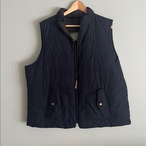 Ralph Lauren Women’s Navy Quilted Down Puffer Vest 2X Reversible New with tags